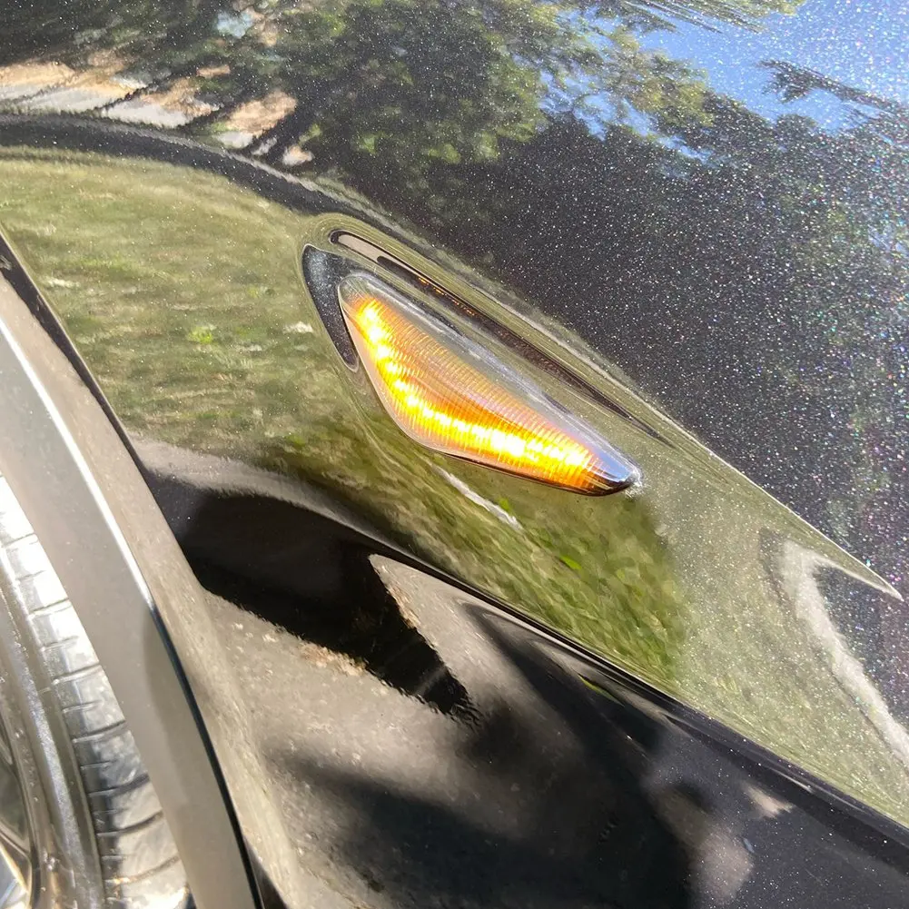 

A73Q-2PCS For BMW X3 F25 X5 E70 X6 E71 E72 2007-2014 LED Dynamic Side Marker Turn Signal Blinker Flowing Side Fender Light