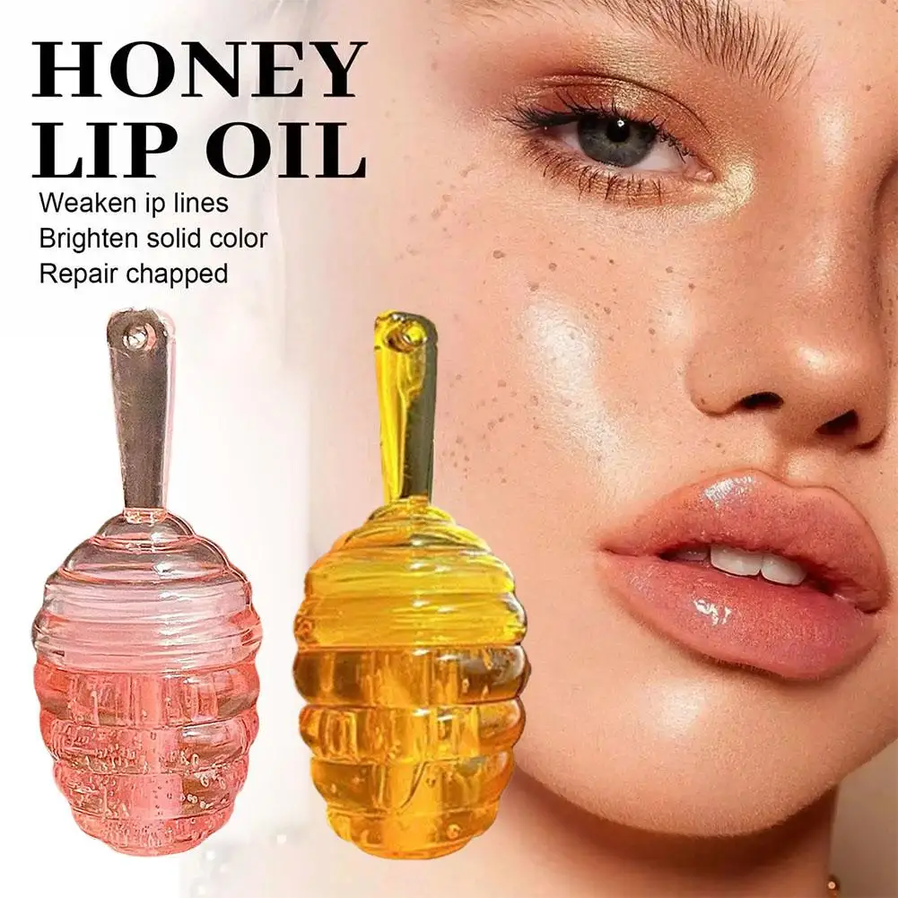 Honey Pot Long Lasting Lip Oil, Bálsamo labial de frutas frescas, Maquiagem Hidratante Lip Gloss, Cosméticos Clear Batom, S4A8