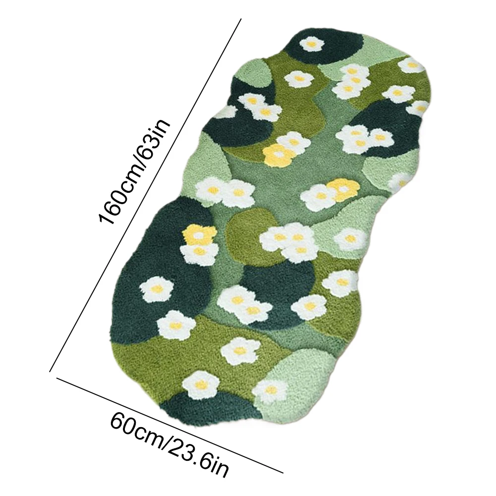 

Plush Bedroom Bedside Area Rug Soft Three-Dimensional Carpet Three-Dimensional Flocking Bedroom Rug Home Entrance Decoration Mat