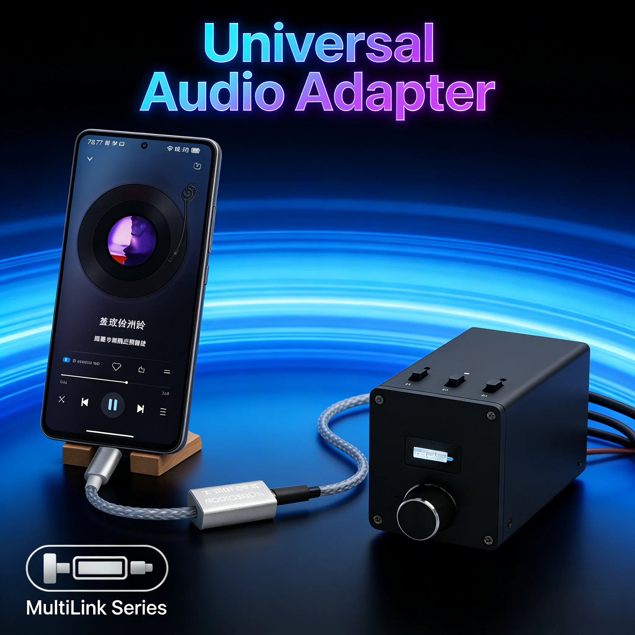 ES9318 USB-C to 3.5mm DAC Adapter, 130dB SNR, 8-Core Copper-Silver Cable, Winter-Ready for Android/iPhone