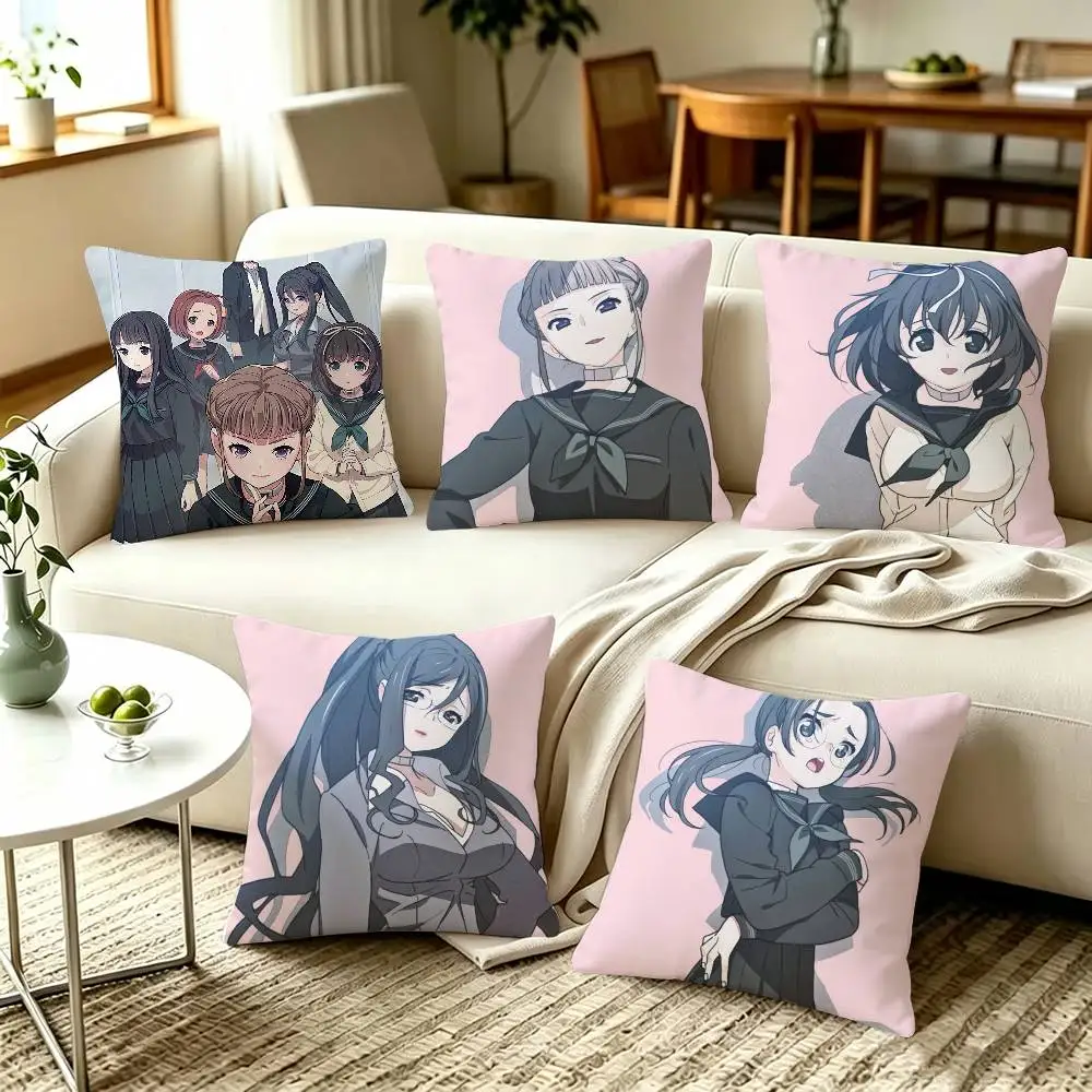 Nemu Manaka Heroes Euphoria EuphoriaVN Housses de coussin, housses de coussin pour canapé et coussins décoratifs personnalisés
