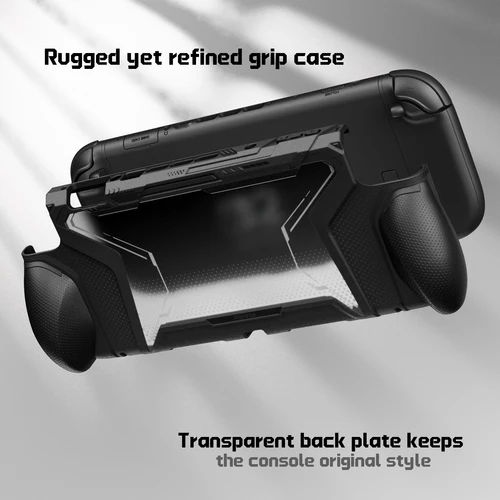 Imagen 2 del producto PlayVital BEYOND-GRIP Cubierta acoplable con juegos de cubiertas antipolvo para Nintendo Switch 2, funda ergonómica de TPU + protector de consola - Negro