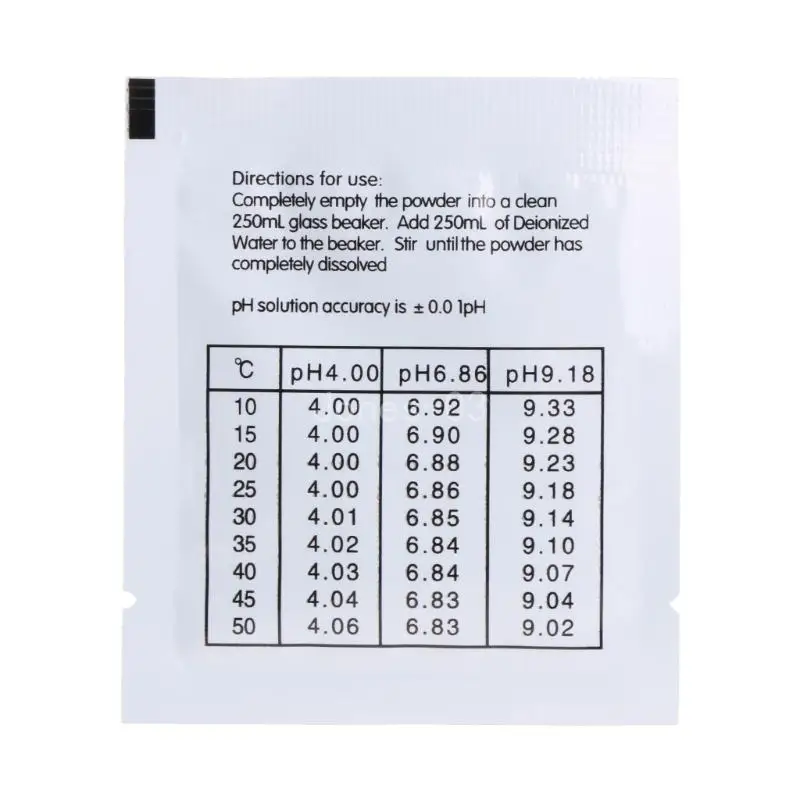 Q6PE 20 Pcs PH Buffer Solution Powder PH For Test Meter Measure Calibration 4.01 6.8