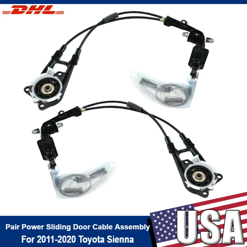 

85016-08011, 85015-08011, пара силовых тросов раздвижной двери в сборе, левый и правый, подходит для Toyota Sienna 2011-2020, аксессуары