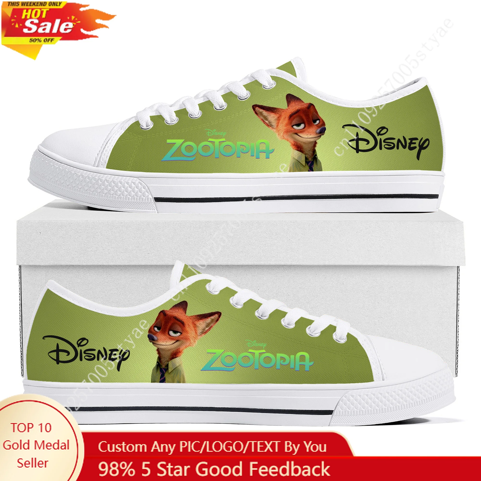 

Легкие кроссовки Disney Nick Wilde с низким верхом на плоской подошве, мужские и женские повседневные кеды из канваса