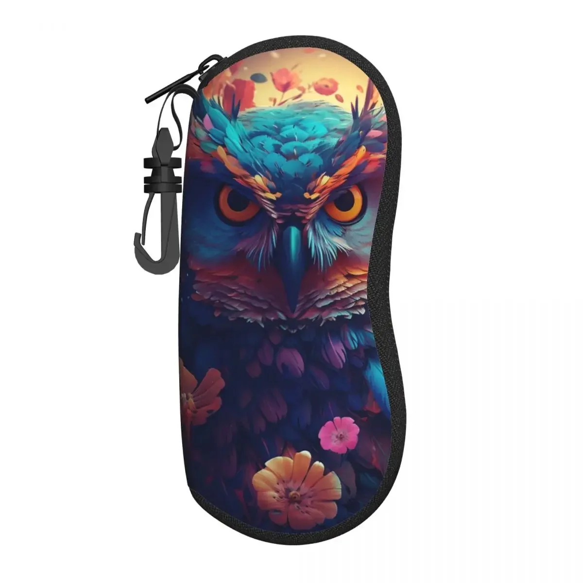 Owl Bird Glasses Case Cover colorful flowers Convenient Sunglasses Pouch For Male Trend Eyewear Organizer Original  Box