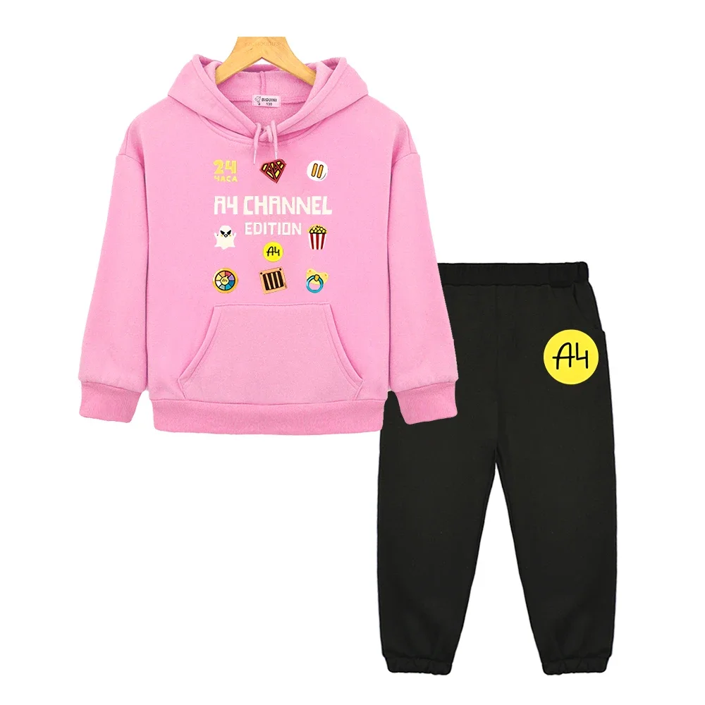 Влад А4 Бумага anime hoodie Fleece sweatshirt kids boutique clothes Merch A4 Lamb pullover Autumn Jacket boys girls Hooded Sets