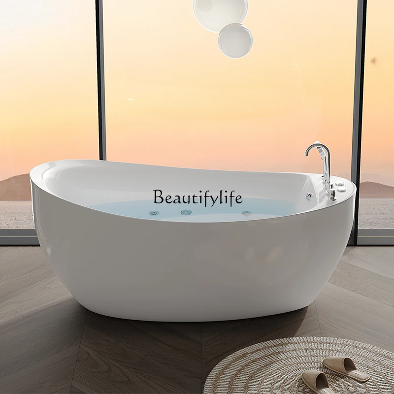 

ls 04Surf massage small apartment adult bathtub independent integrated seamless bath
