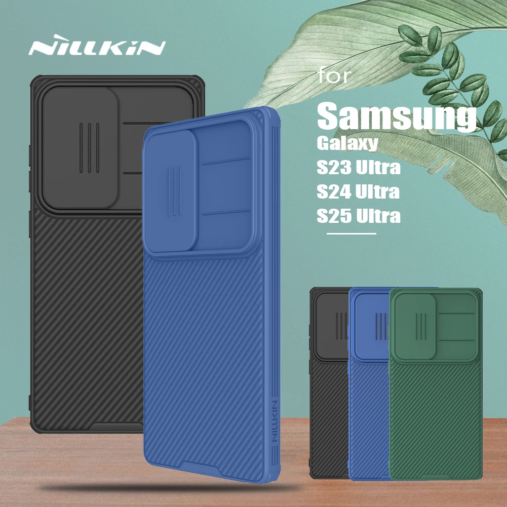 

Чехол Nillkin для Samsung Galaxy S25 Ultra / S24 Ultra / S23 Ultra CamShield Pro Slide Camera, защитный чехол для объектива, задняя крышка