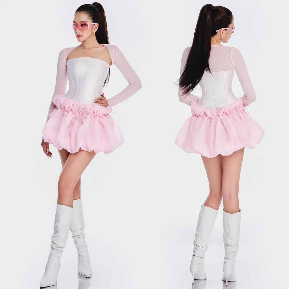 Maßgeschneiderte Ballkleider mit U-Ausschnitt, elegantes formelles Abendkleid und modisches Temperament, Promi-Kleider, hochwertiges Partykleid