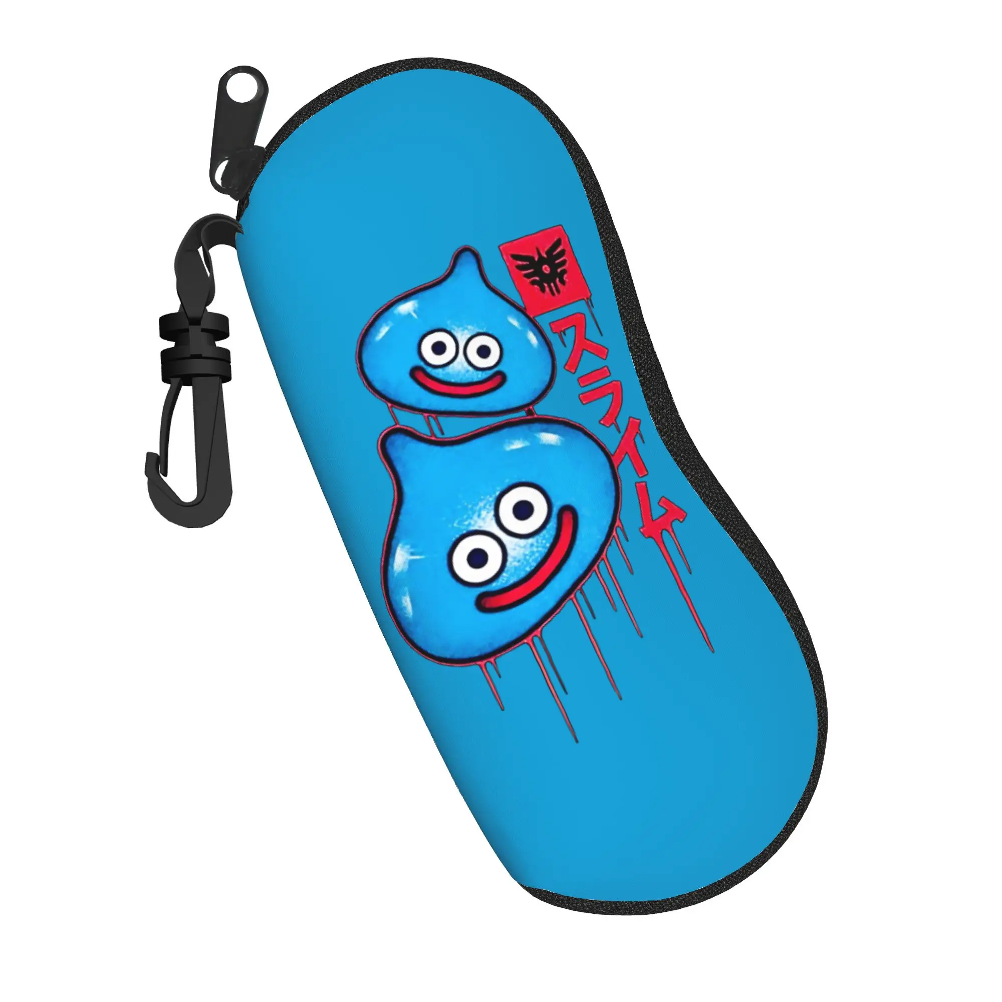 Kawaii Cartoon Glasses Case Dragon Quest slime Accessories  Zipper  Glasses Storage Box Anti-Pressure Sunglasses Box