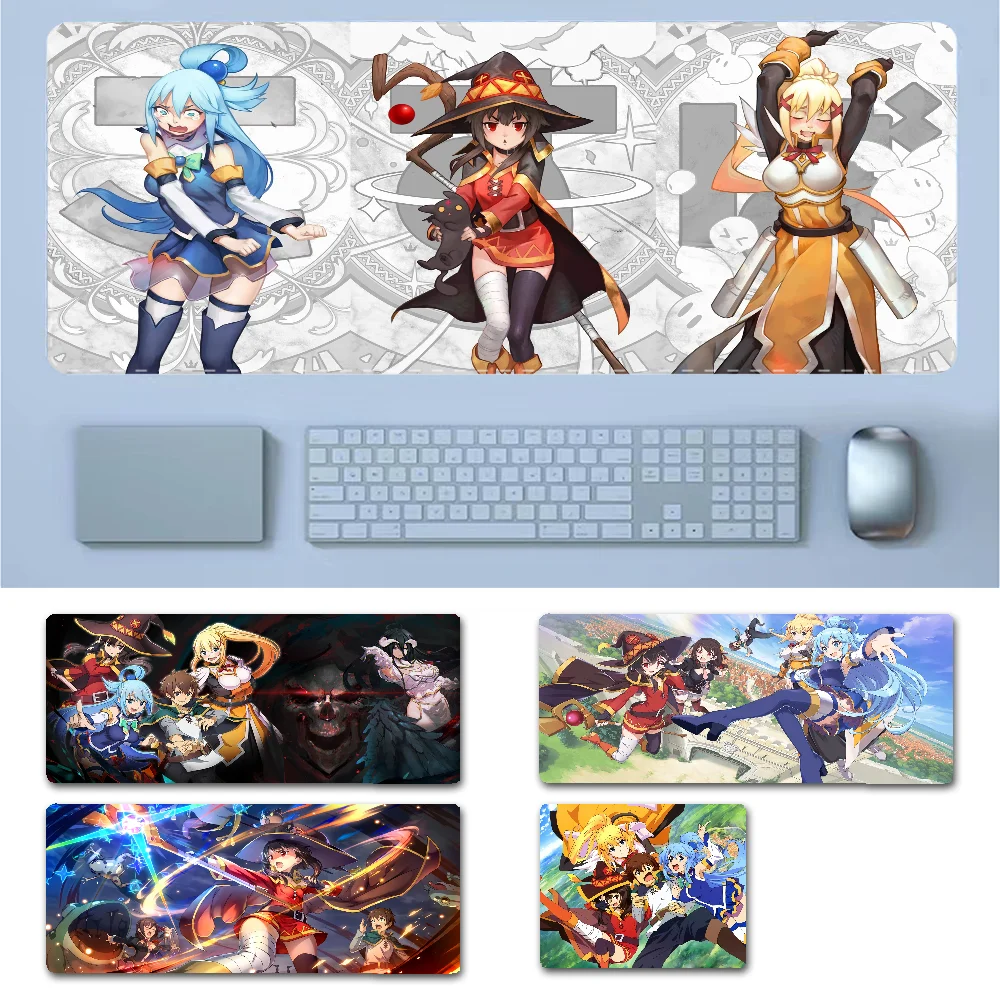 

Anime KonoSuba Mousepad New Rubber Mouse Durable Desktop Mousepad Size for Game Keyboard Pad for Gamer