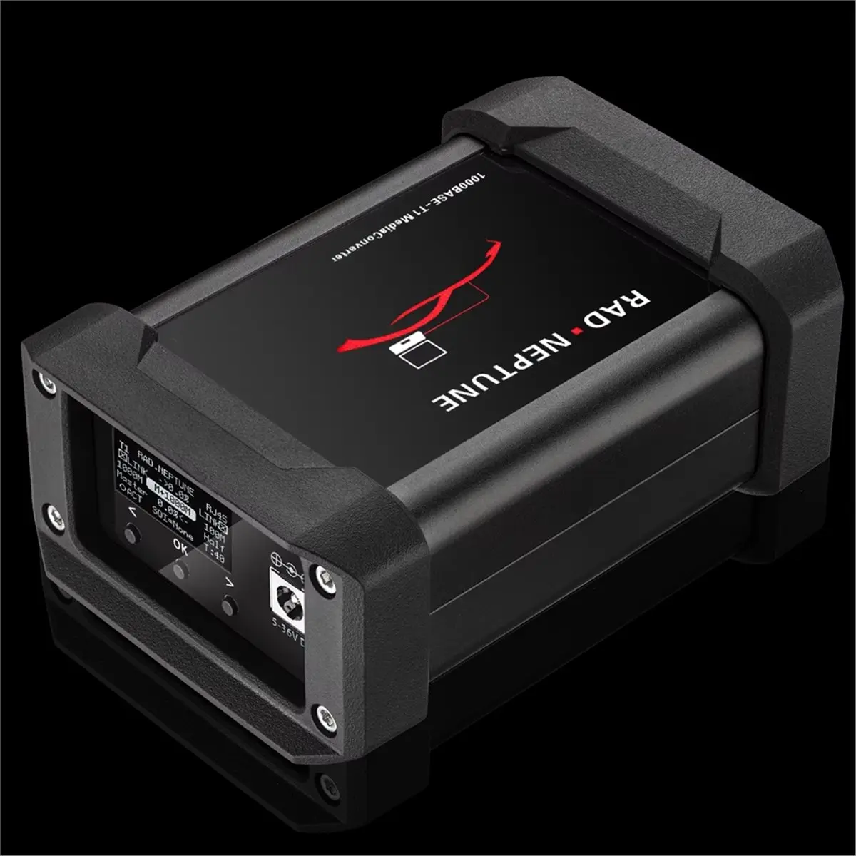RAD.NEPTUNE-24 MAX Full-Featured 100/1000M Base-T1 Media Converter + Connector for Rosenberger H- NETBrige