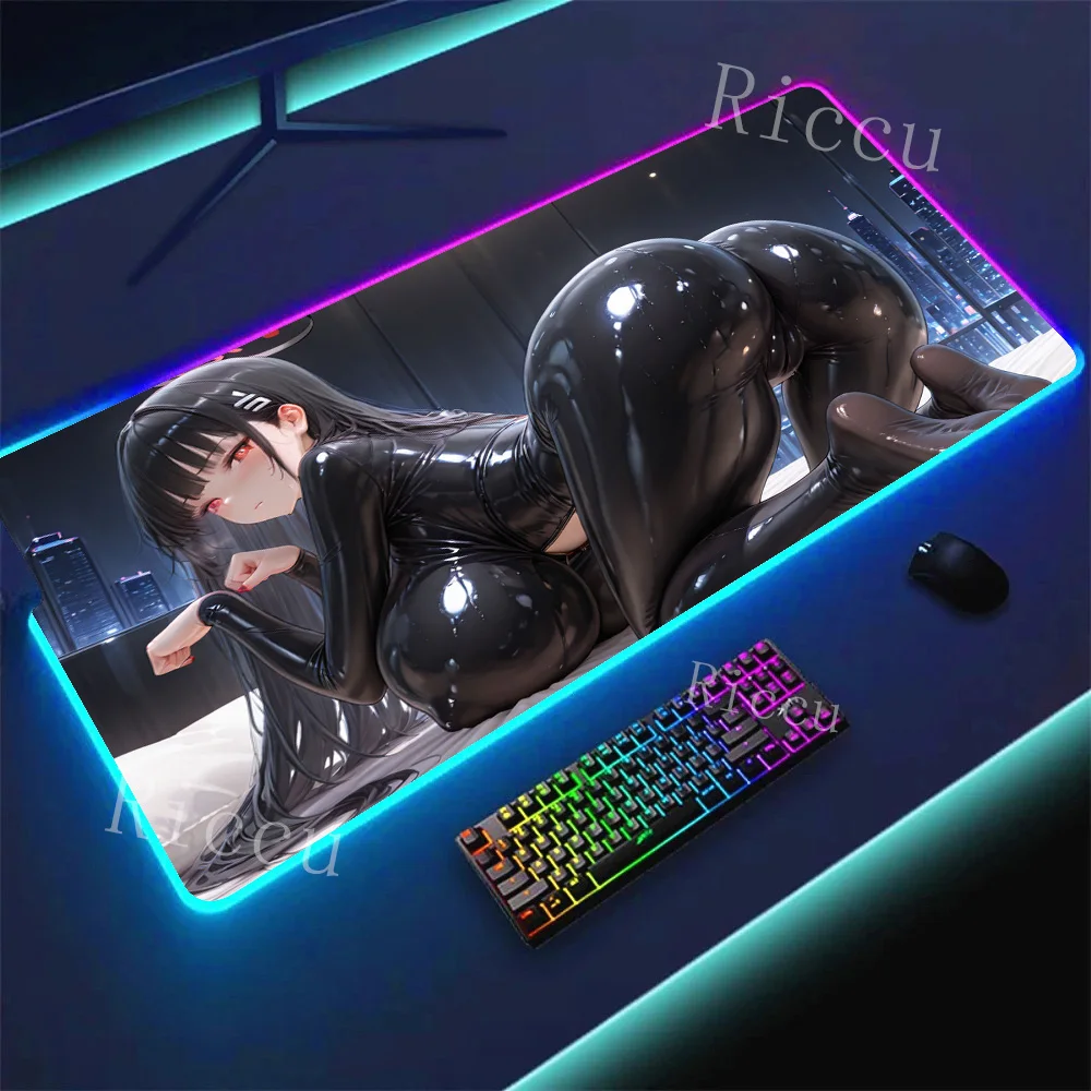RGB الأزرق الأرشيف Tsukatsuki ريو أنيمي فتاة الحمار أنيمي ماوس الوسادة ألعاب مكتب الألعاب الكمبيوتر المحمول ألعاب الملحقات الفئران لوحات المفاتيح هنتاي