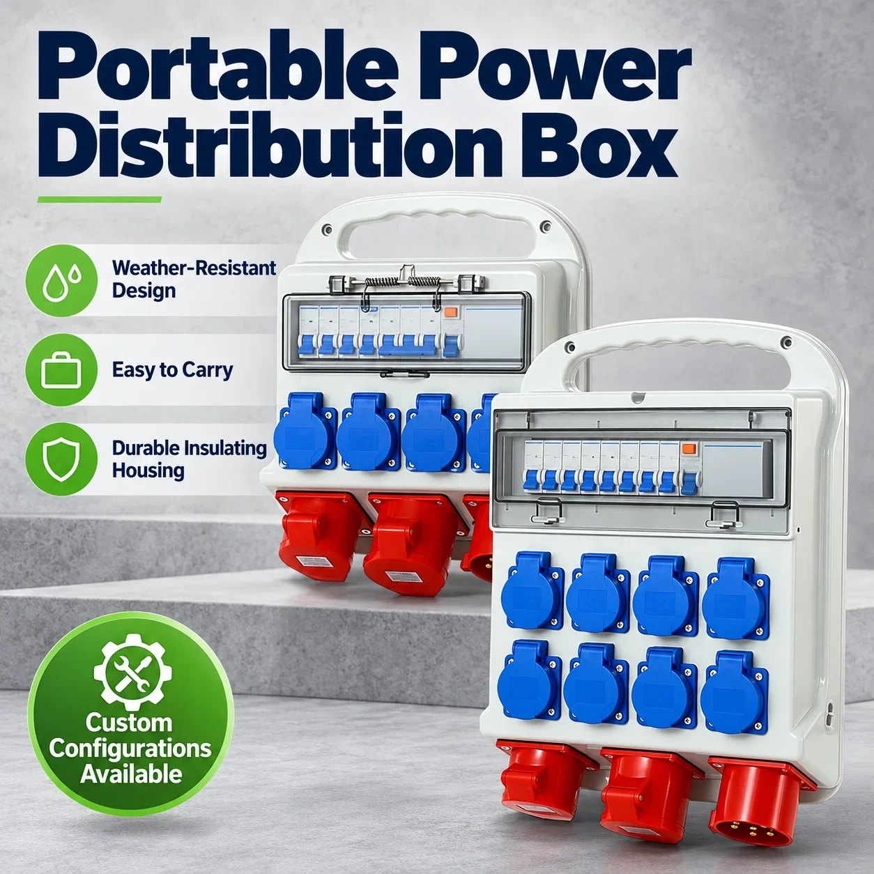 Portable Industrial Aviation Socket Box Mobile Power Supply for Construction Site Engineering Distribution Box