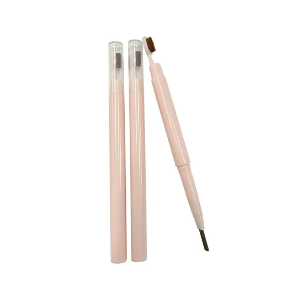 Vegan Makeup Double Ended Triangle Eyebrow Pencil with Brush Private Label Wholesale Custom Logo Long Lasting Eye Brow Pencil