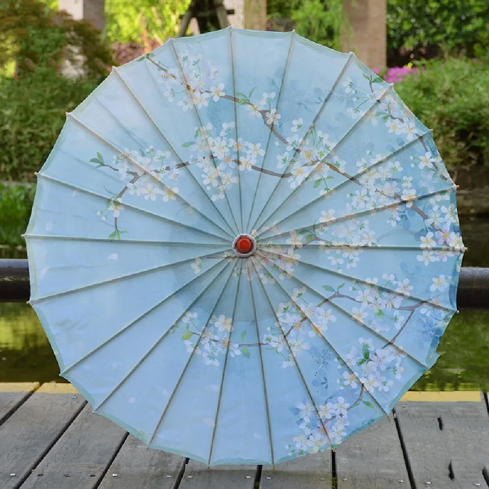 Japan Parasol Chinese Dance Performance Wind Resistant Umbrella Women Fairy Ancient Hanfu Cosplay Prop Uv Sun Oil Paper Umbrella