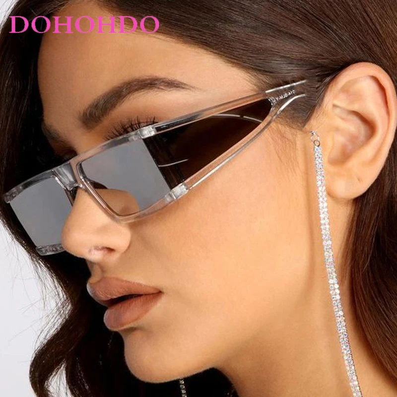 

Trends Futuristic Y2K Square Sunglasses Women Men Fashion Luxury Brand Design Outdoors Sports Goggle Gafas De Sol Mujer UV400