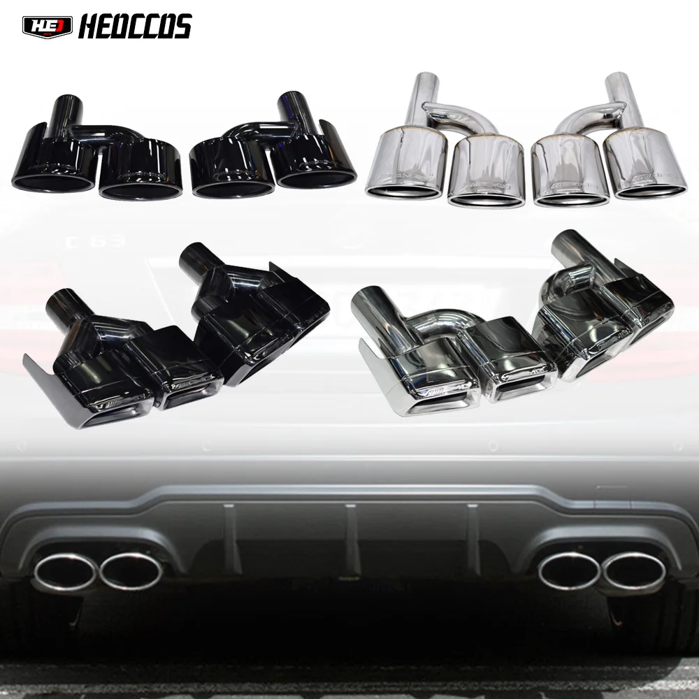 For Mercedes-Benz C-Class W204 E-Class W212 S-Class W221 Tips Exhaust Pipe Modification C63 E63 S63 tips