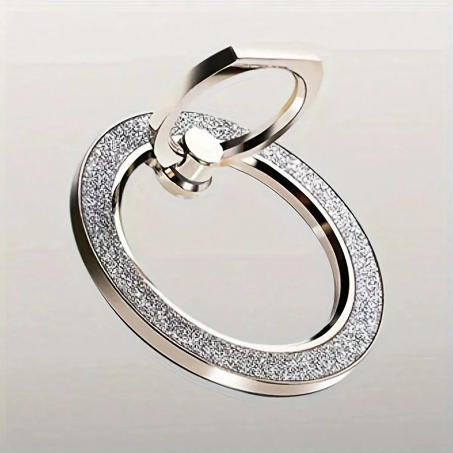 

Strong Magnetic Metal 360 Degree Rotating Rhinestone Powder Mobile Phone Ring Buckle Male And Female Bracket Android Universal C