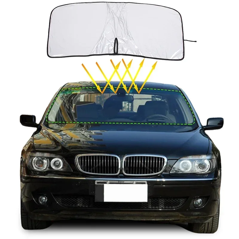 

For BMW 7 Series E65 E68 2005-2008 Silver Tape Car Thermal Curtain Shading Sunscreen Shading Pad Interior Car Accessories