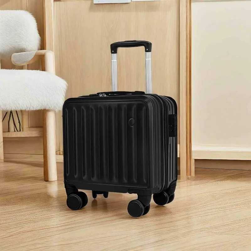 Women 18 Inch Cabin Carry On Luggage With Spinner Wheels Password Lock 2 Section For Under 160cm 3 Section For Over 160cm
