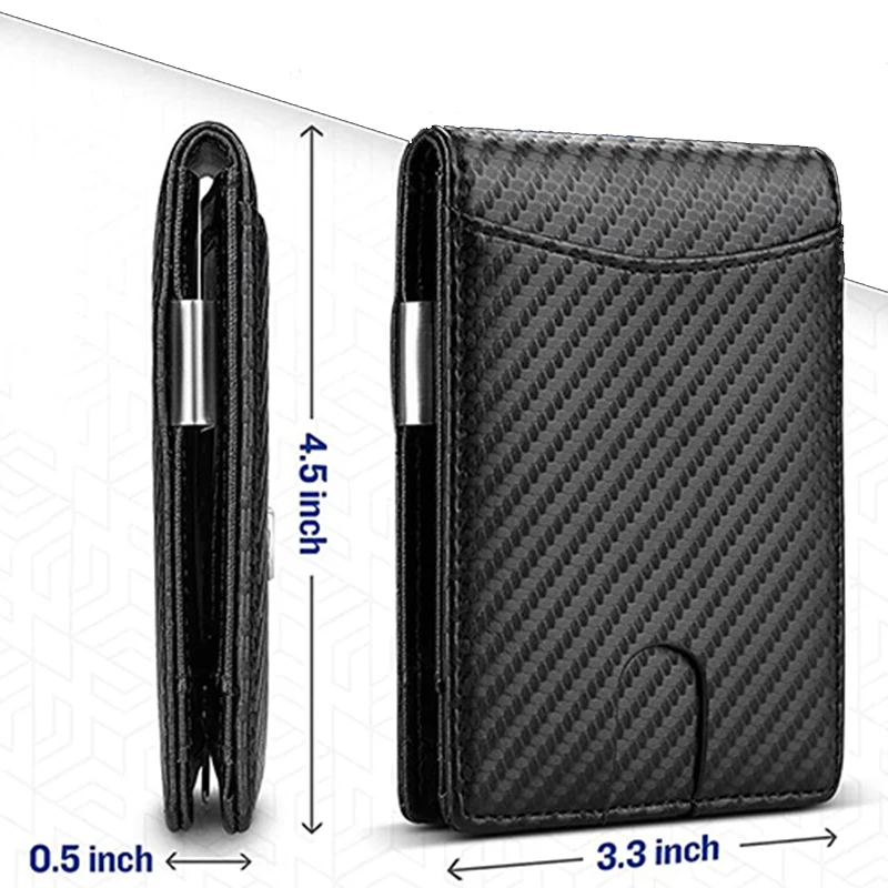 Rfid Carbon Fiber Credit Card Holder Small Smart Wallet Credit Cards for Man Metal Cardholder Case Women Minimalist Wallet Walet