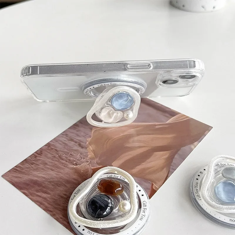 Supporto per supporto magnetico per perla coreana Impugnatura per telefono Staffa mobile staccabile Tok per staffa universale di supporto per custodia per telefono Magsafe