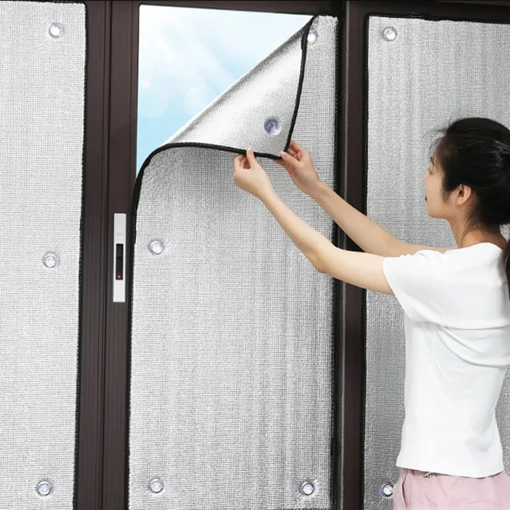 1 قطعة طبقة مزدوجة الألومنيوم احباط العزل فيلم سميكة وشاح سقف العزل ظلة سقف المنزل النوافذ شرفة ظلة