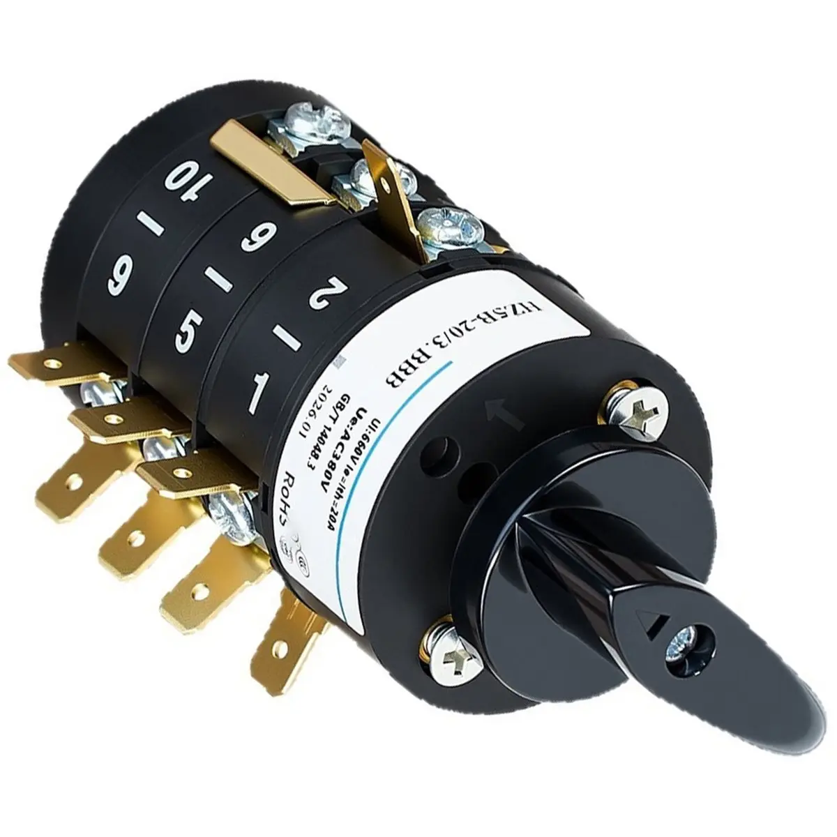 Rotary Cam Changeover Switch HZ5B 20/3. 3-Pole 8-Way for Motor Control in Machine Tools and Automation Equipment