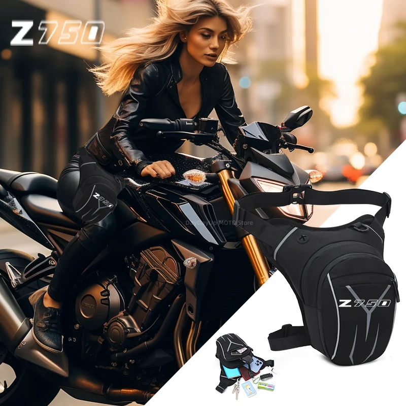 For Kawasaki Z 750 z750 Z750R Z750S Motorcycle Waterproof Drop Waist Leg Bag Thigh Belt Hip Bum Military Tactical Travel