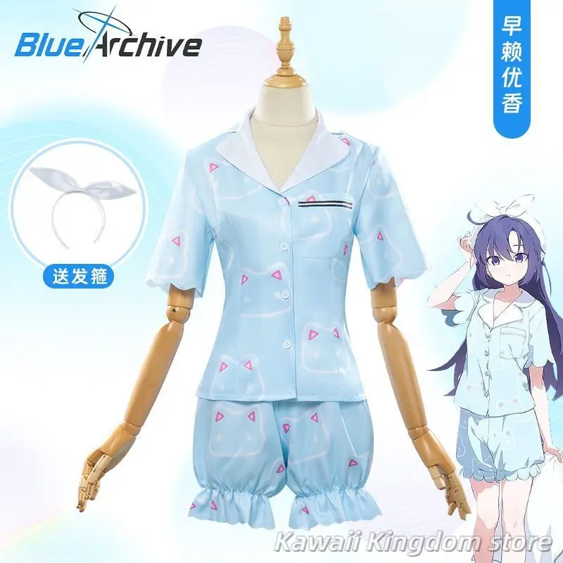 

Blue Archive Yuuka Hayase Cartoon Cosplay Pajamas Suit Cartoon Nightgown Leisure Wear Sleepwear Mascot Student Fans Gift