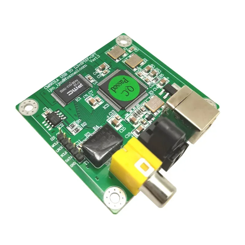 CM6631A  24bit 192khz USB To Coaxial Optical fiber SPDIF I2S Converter DAC Board