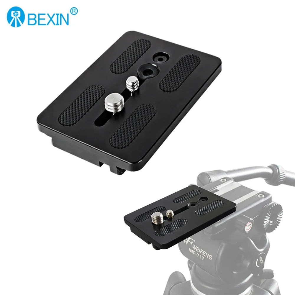 BEXIN 717 Hydraulic Head Quick Release Plate Accessories Video Camera Tripod Mount Plate for Weifeng 717 EI-717A 717AH Tripod