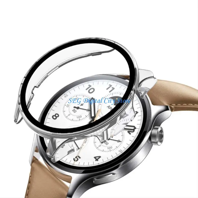 

U75B Bumper Screen Protector for Watch S1 Hard Housing Cover-Tempered Film+Shell