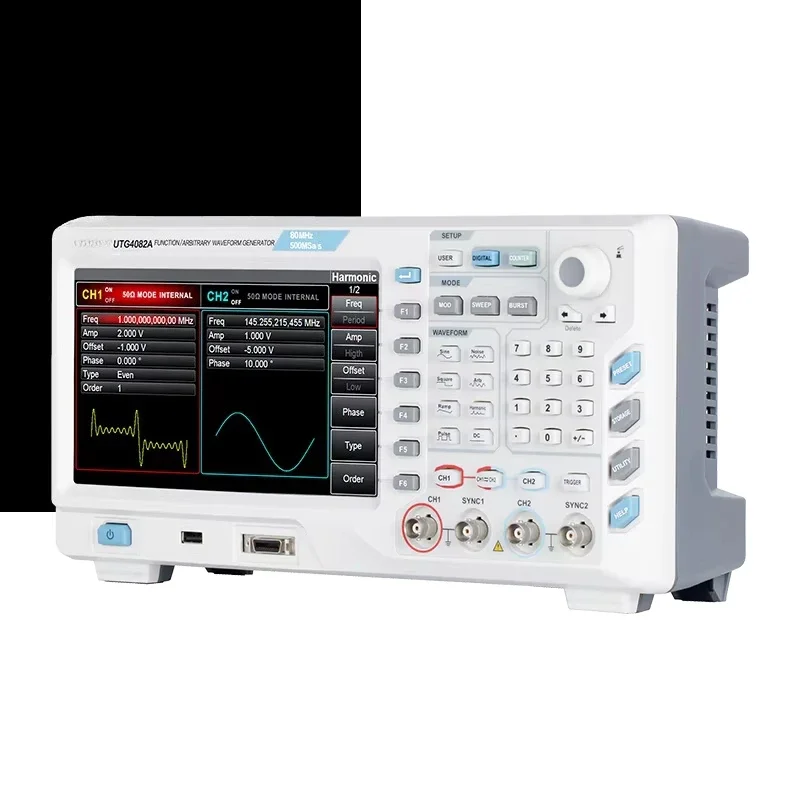 U-NI-T UTG4082A Digital Modulation Signal Generator 80mhz Arbitrary Waveform Function Signal Generator Dual-Channel Pulse Wave