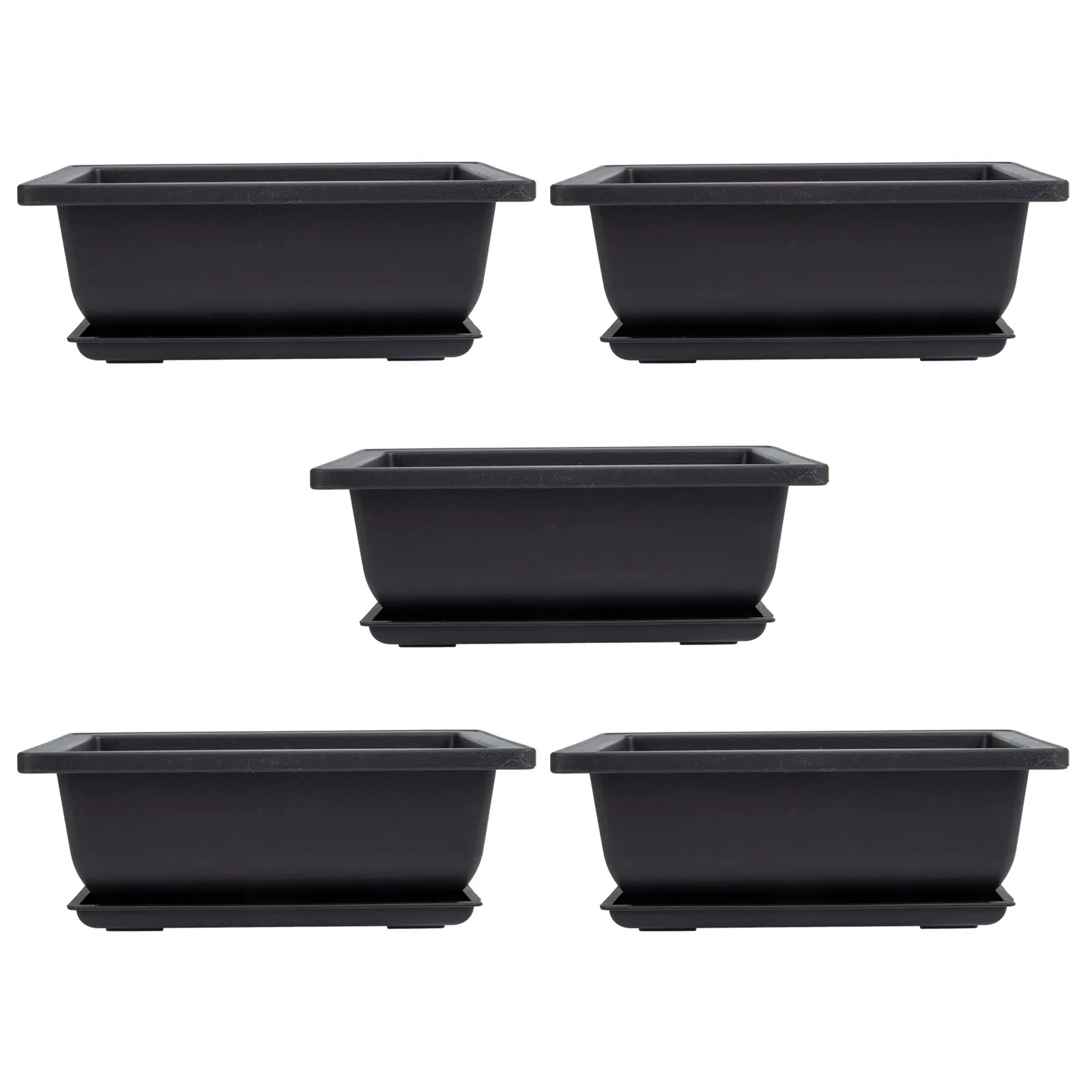 

5 set Flower Set Small Potted Bonsai Planter Tray Household Creative Flower Pot Decor Creative Lightweight Plastic Garden