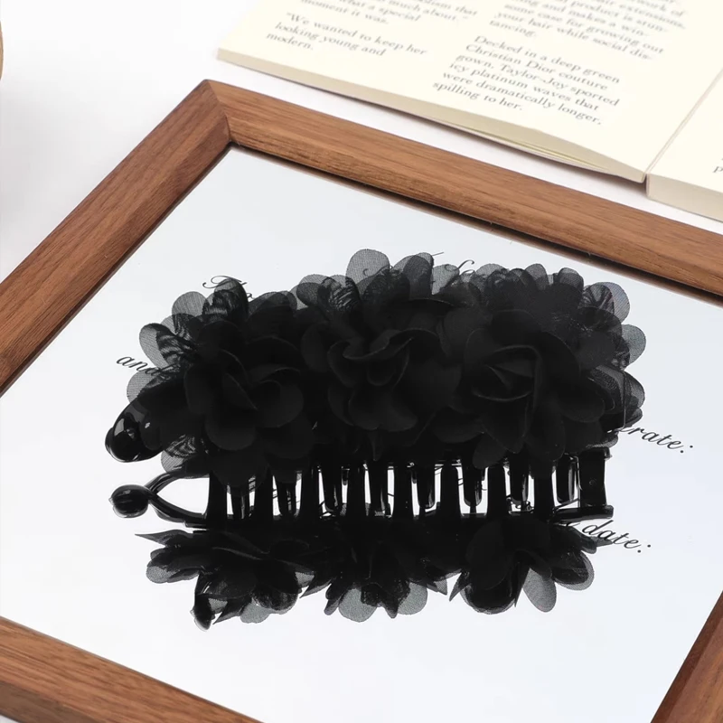 Blume Banane Clip Hochwertiges Temperament Hinterkopf Haarnadel Gerade Clip Meerjungfrau Form Haarnadel Haar Zubehör