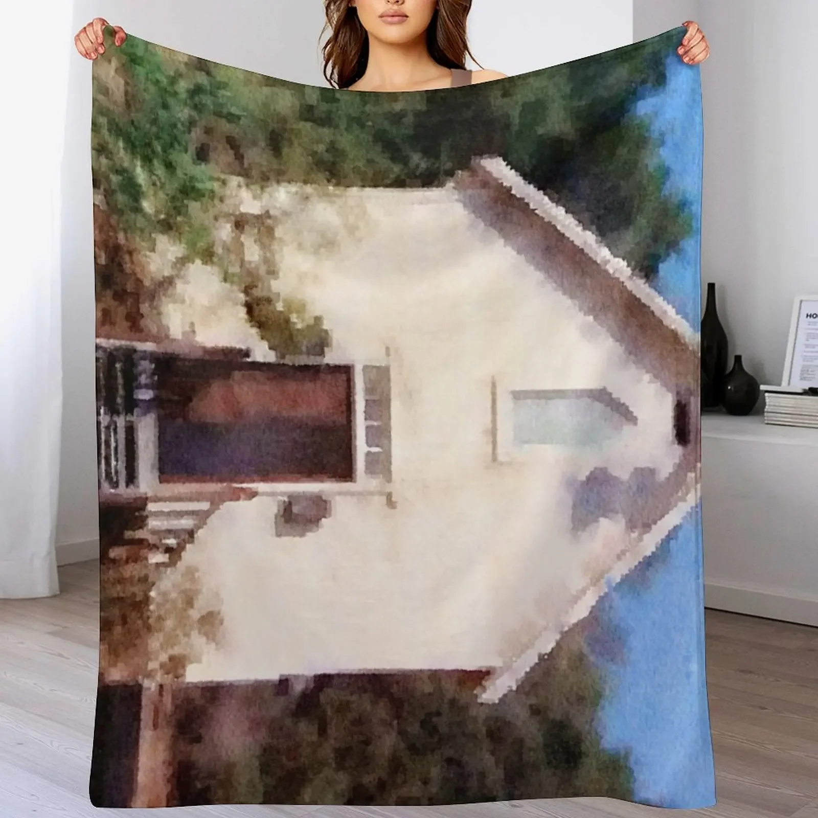 

Walnut Grove School and Church Throw Blanket Thin Soft Blanket for Summer Night Sleeping