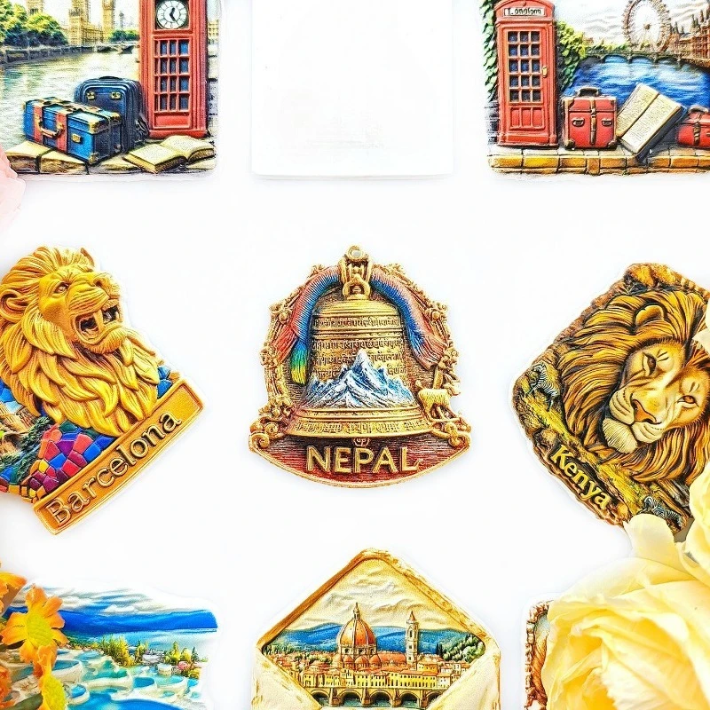 Nepalese Temple Bell Fridge Magnet - 3D Buddhist Souvenir Himalayan Spirit Decor Unique Asia Gift with Strong Magnet