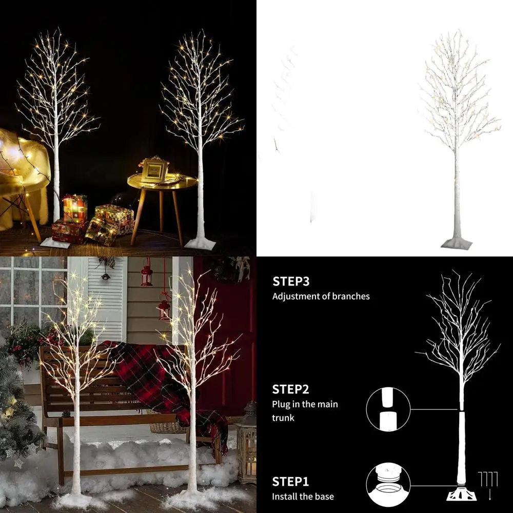 2-Pk 6Ft Pre-Lit Wh… - image