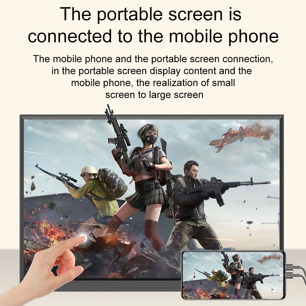 16inch Mobile Portable Monitor Touchscreen IPS Second Game Screen Extended Display for Laptop with Bracket For xbox/raspberry Pi - Image 2