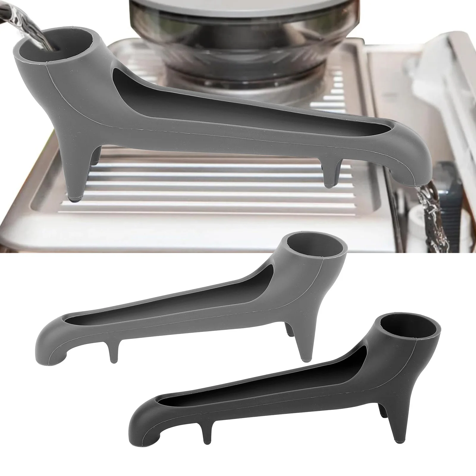 Boquilla de agua para cafetera, tanque de agua de silicona de calidad alimentaria, embudo de acceso rápido para accesorios de cafetera