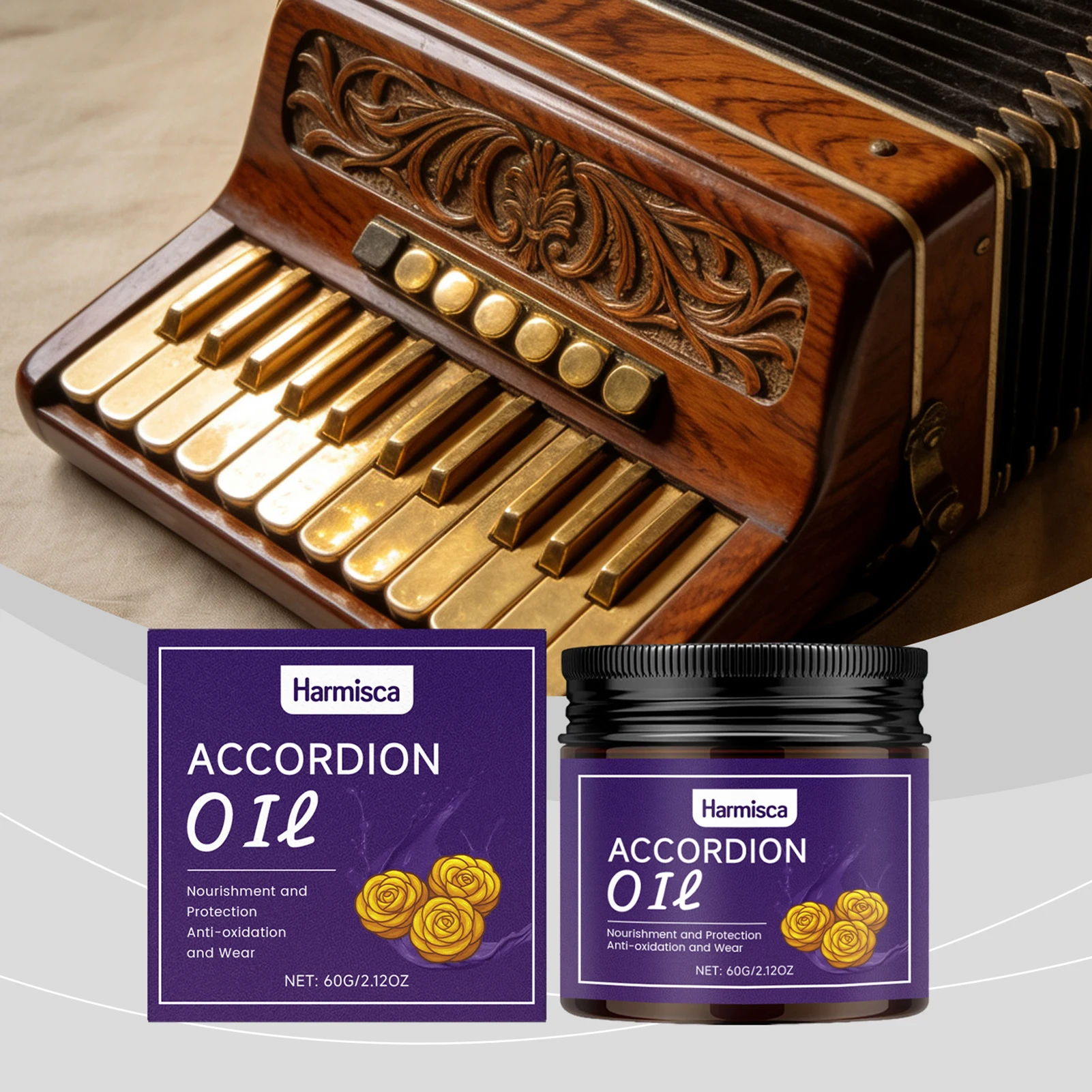 Musical Instrument Care Oil,Wood Instrument Maintenance Kit,Rosewood-Ebony Cleaner,Deeply Nourishes & Prevents Wood Cracking