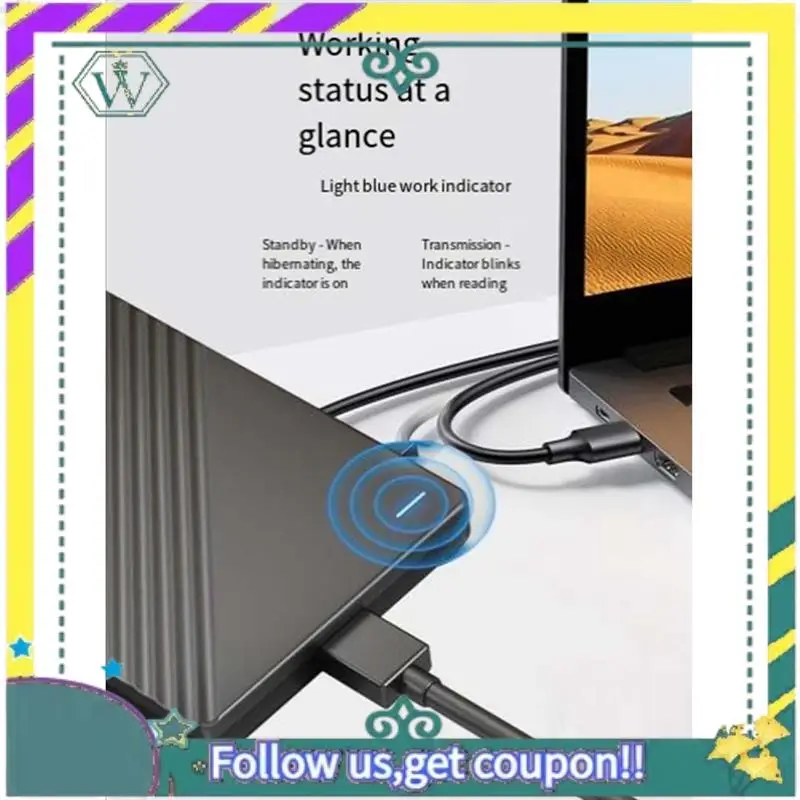 NEW 2.5Inch External Mobile Hard Disk High Speed USB 3.0 1TB Storage Portable Hard Disk For Laptop Desktop PC Durable Easy Insta