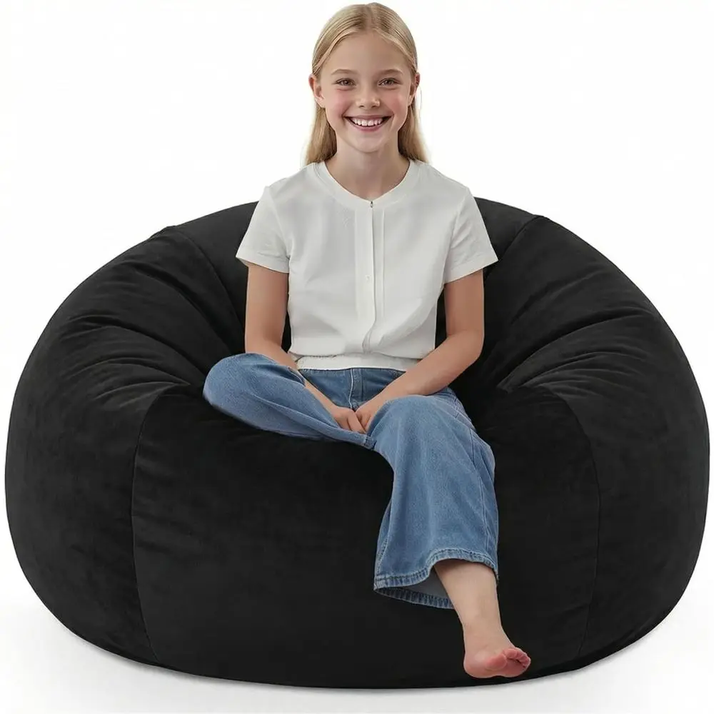 

2T Bean Bag Chair, Comy Bean Bag Chairs with Memory oam illed, luy Beag Soa with Dutch Velvet Cover, Teardrop Beag Chairs or Liv