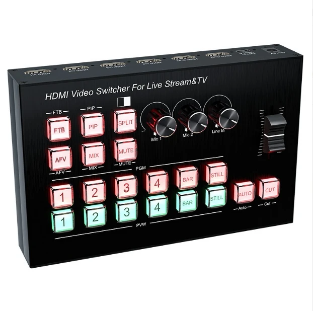 Factory Wholesale Directly hdmi Video Switcher Controller Live Streaming Cast Switcher Replay Video Mix Controller