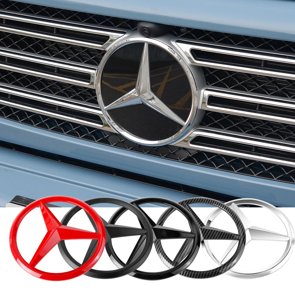 Car Front Hood Grille Badge Cover Sticker for Mercedes Benz AMG A B C D M S R G Class GLK GLA CLA GLB GLC W108 W124 Decoration