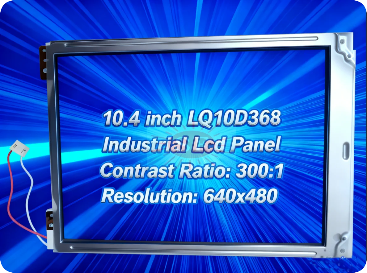 10.4 inch LQ10D368 TFT LCD Panel 640*480 Resolution Industrial Display with Parallel RGB (1 ch, 6-bit) , 31 pins Connector