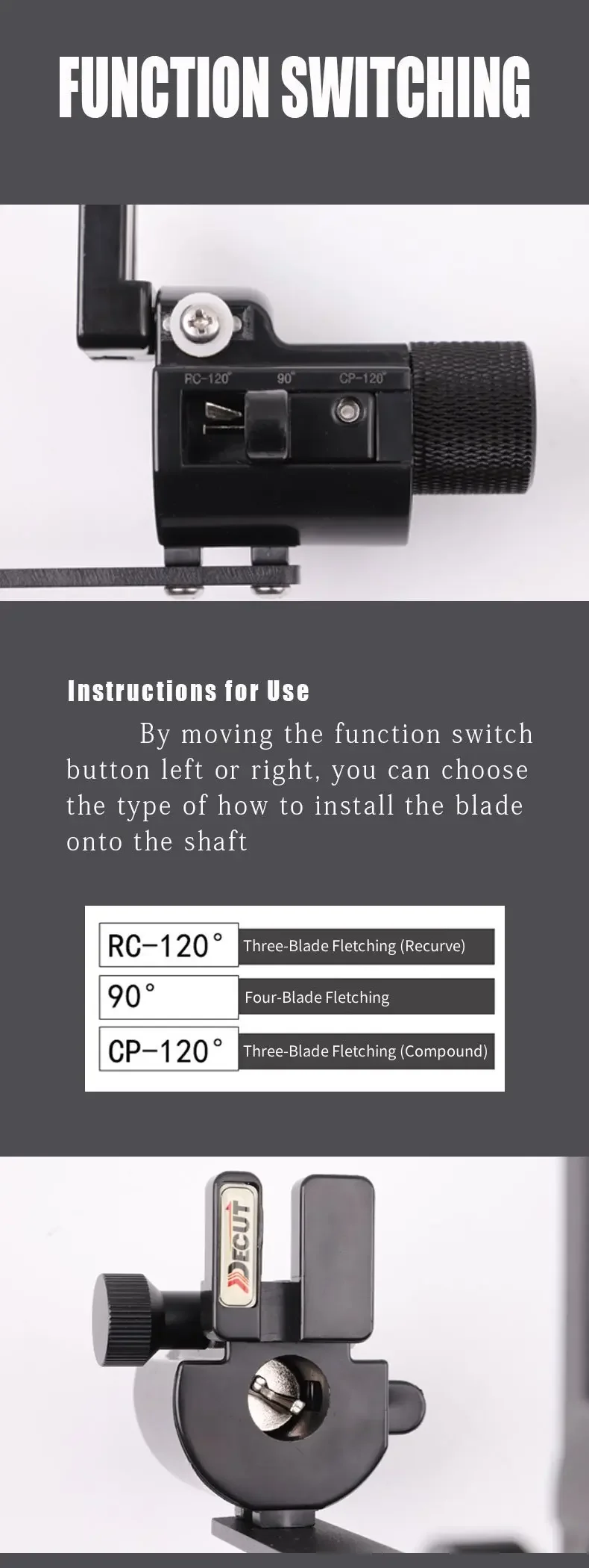 Archery Fletching Jig Arrow Feathers Gluing Tool 90°/120° Adjustable Rotating Arrow Vanes for Carbon Aluminum Arrow Accessories view 4